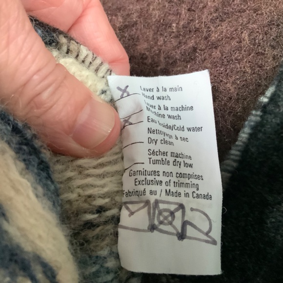 100% Wool Patchwork Boho Hooded Cardigan Coat Handmade Women’s size large - Picture 12 of 12